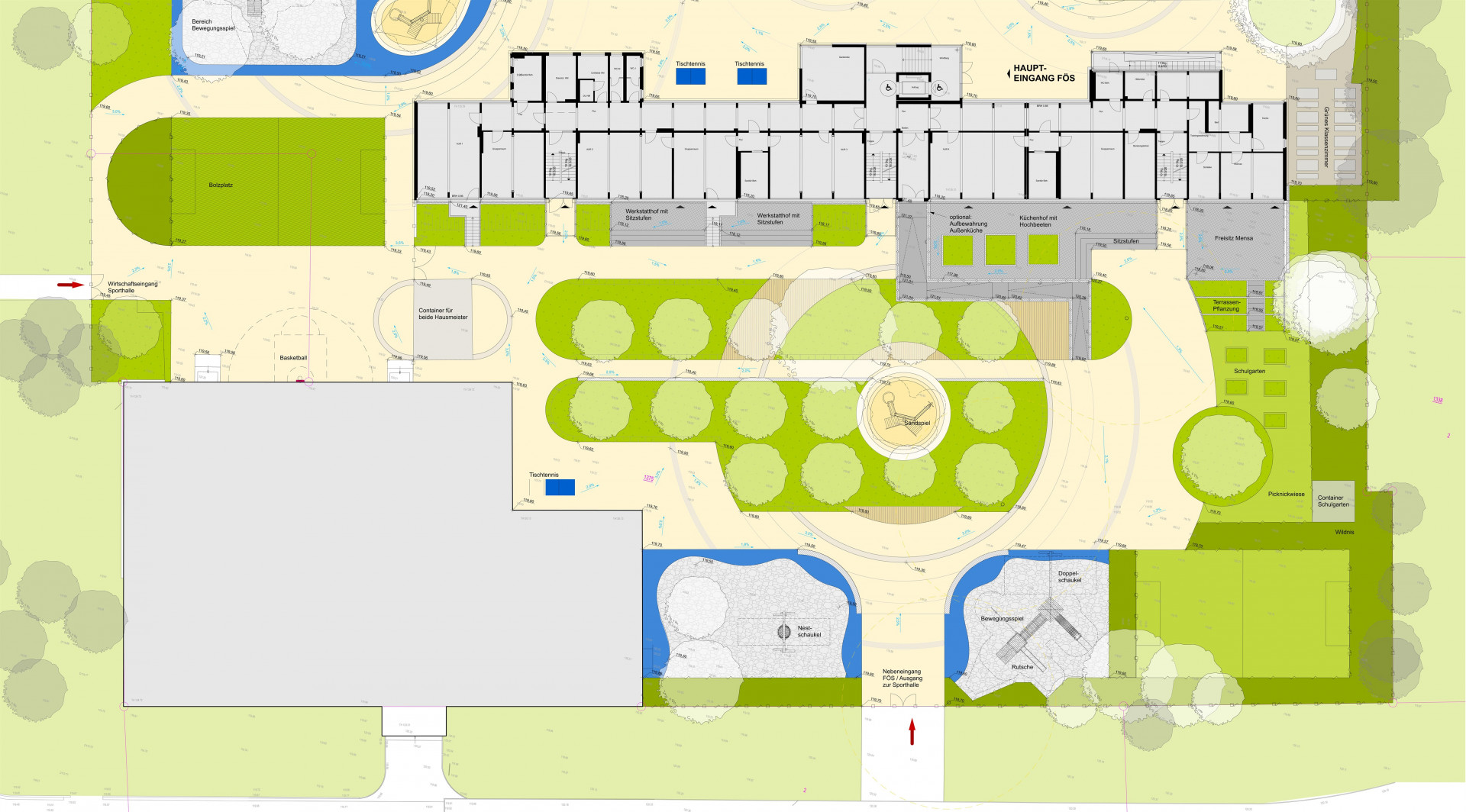 Lageplan mit Außenanlagen